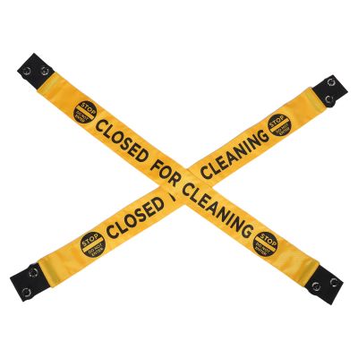 HOMOCONO 2-Pack Magnetic Cleaning Warning Strips, Yellow, with Suction Cup Hangers