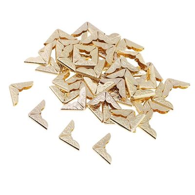 RadianceBiz 50 Vintage Scrapbook Corners, Gold, 14x14mm
