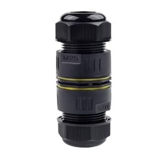 IP68 M25 Waterproof Outdoor Connector, 2/3/4/5-Pin Screw-Crimp Adapter (M25 2P, 5–8 mm)