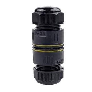IP68 M25 Waterproof Outdoor Connector, 2/3/4/5-Pin Screw-Crimp Adapter (M25 2P, 5–8 mm)