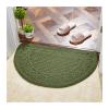 Semicircular Rubber Doormat for Indoor Entryways, Non-Slip, Green, 48 × 78 cm view 1