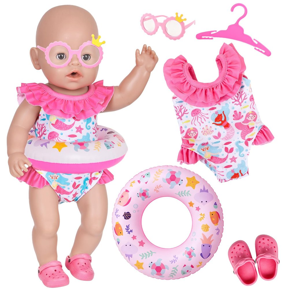 5-Piece Ocean-Themed Swim Set for 14–18-Inch Dolls