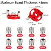 Self-Centering Dowel Jig, Hole Marker for Woodworking, Portable Straight-Drilling Guide for Wood Panels, for DIY and Furniture Assembly (Red) view 2