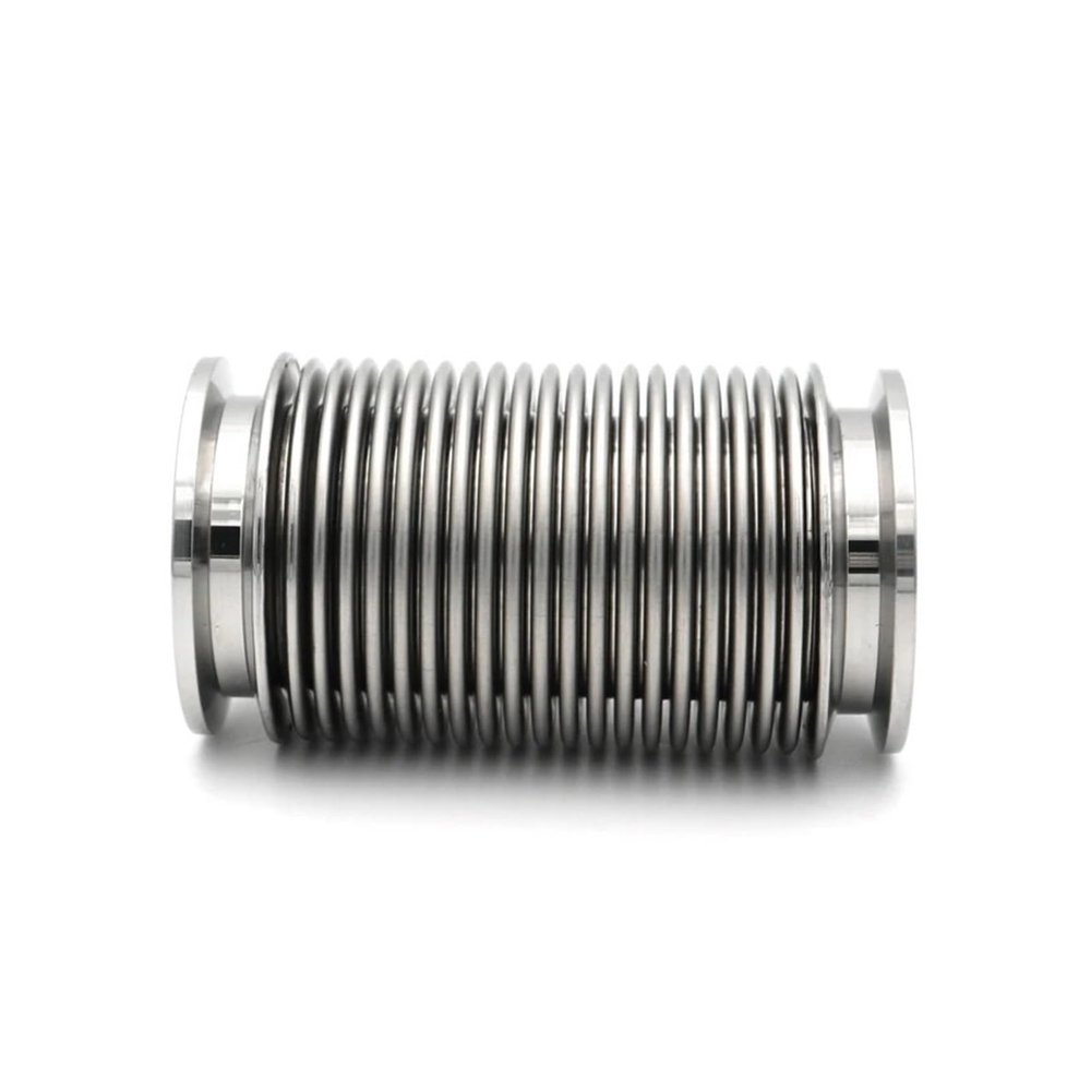 Bellows High-Vacuum Corrugated Flexible Pipe Fitting KF16/25/40/50, 100–1000 mm Length, 304 Stainless Steel (KF40, 250 mm)