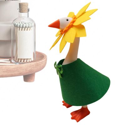 Small Goose Outfit Decorative Statue