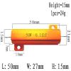 RISWEKFW 5-Piece 100W/50W/25W/10W Aluminum Power Metal-Housed Wirewound Resistor, 0.1–10 kΩ, 1/20/200/500 Ω, 1 kΩ, 10 kΩ (50 Ω, 100W) view 2