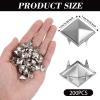 Yuanan 200 Pcs Square Metal Studs 10mm view 2