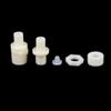 Serenophile Water Dispenser Drain Valve Head with 10mm Silicone Hose Connection, Leak-Proof Plastic Nut, Replacement Parts for Home Office, Water Cooler Accessories, White, 2 Pieces view 1