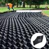 GJZQDKX Heavy-Duty 5.1 cm Garden Gravel Grid, 6 x 6 m Cuttable Geogrid for Patios, Walkways, Driveways and Yards - Durable, Load-Bearing Base for Shed Foundations view 1