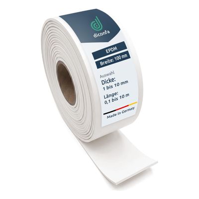 diconfa Light EPDM Rubber Strip, 100 mm Wide, 1400 mm Long, 3 mm Thick
