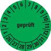 KSIGN “Inspected” Inspection Sticker 2026–2031, Green, Removable Film, 20 mm, 500/Roll view 1