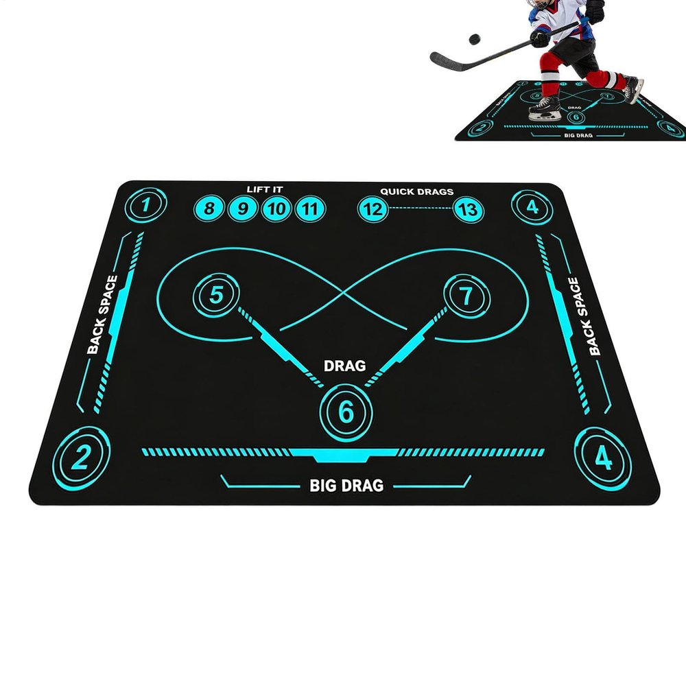 Ice Hockey Training Mat, Large Portable Precision Dribbling Aid
