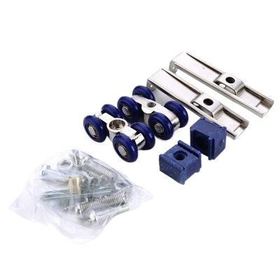 Replacement Rollers for Shower Enclosure Doors, 4-Wheel Sliding Door Hangers, 30 kg