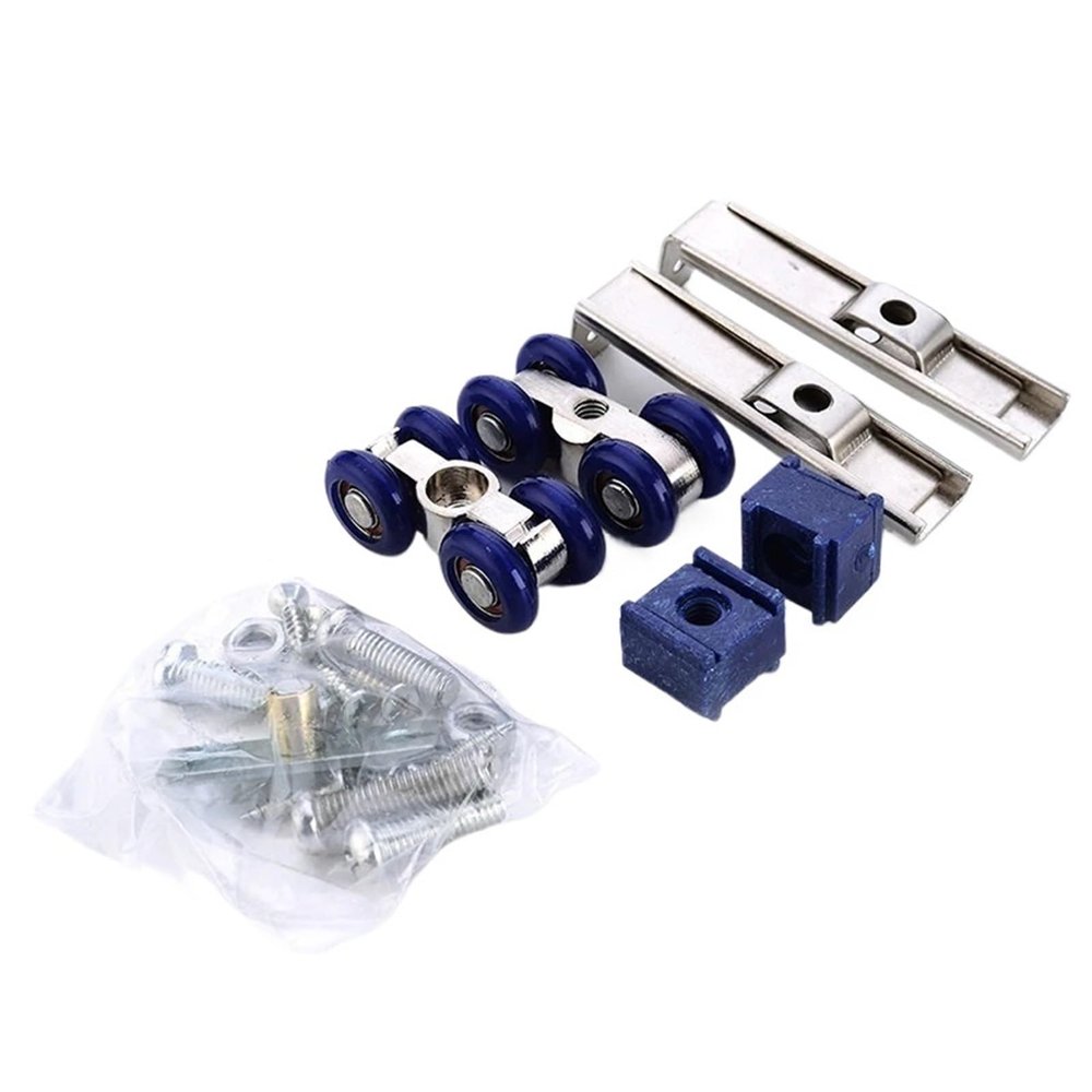 Replacement Rollers for Shower Enclosure Doors, 4-Wheel Sliding Door Hangers, 30 kg