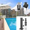 YPBEW Deck Umbrella Holder Base, Flagpole Stand with Sleeves and Screws, Replacement Metal Bracket view 2