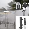 YPBEW Deck Umbrella Holder Base, Flagpole Stand with Sleeves and Screws, Replacement Metal Bracket view 3