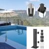 YPBEW Deck Umbrella Holder Base, Flagpole Stand with Sleeves and Screws, Replacement Metal Bracket view 4