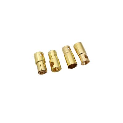 RC Gold-Plated Bullet Banana Plug Connectors, Male/Female, 6.0 mm, 5 Pairs