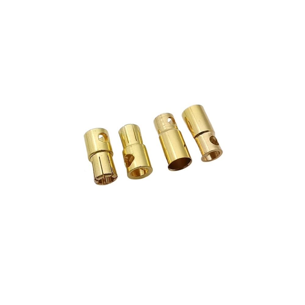 RC Gold-Plated Bullet Banana Plug Connectors, Male/Female, 6.0 mm, 5 Pairs
