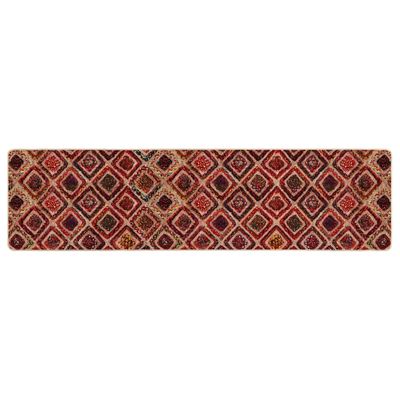 vidaXL MARSA Runner Rug Multicolored 80 x 350 cm Polyester and PVC