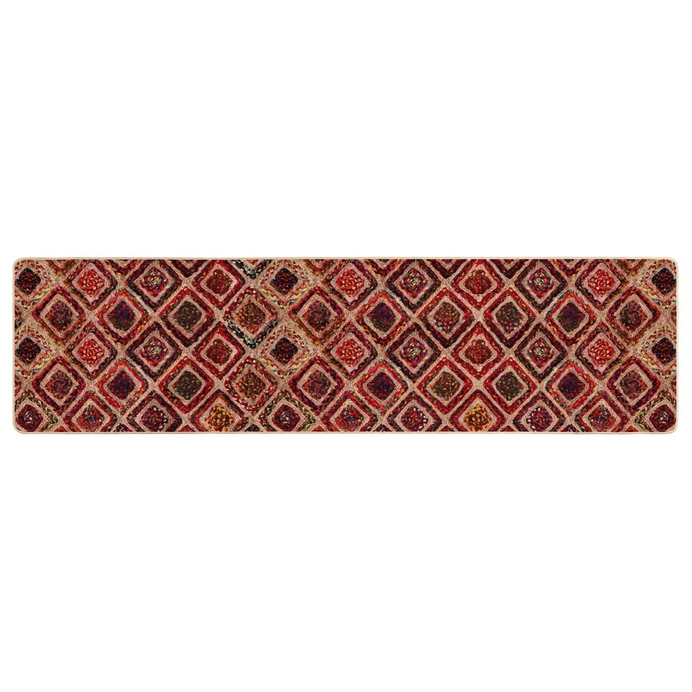 vidaXL MARSA Runner Rug Multicolored 80 x 350 cm Polyester and PVC