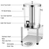VNVFJKLO 16 L Commercial Stainless Steel Beverage Dispenser with Double Tanks view 4