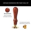 YPBEW Flower Seal Stamp Set with Wooden Handle, 6 Pieces view 3