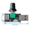 ZEPFJHE USB Fan Speed Controller, 4V–12V, Manual Multi-Level Control view 4