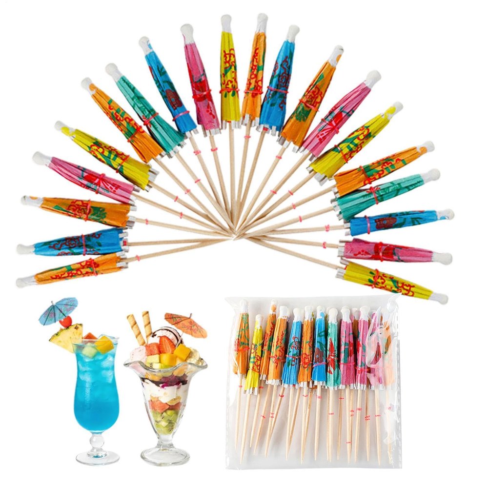 Drink Umbrella Toothpicks Set