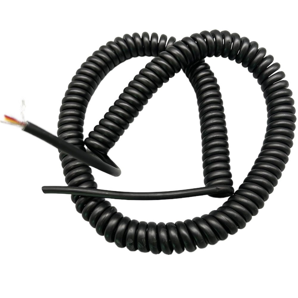 GRASAKY 9-Core 0.15 mm² Shielded Coiled Cable, 26 AWG, 5 mm OD, Extends to 3 m