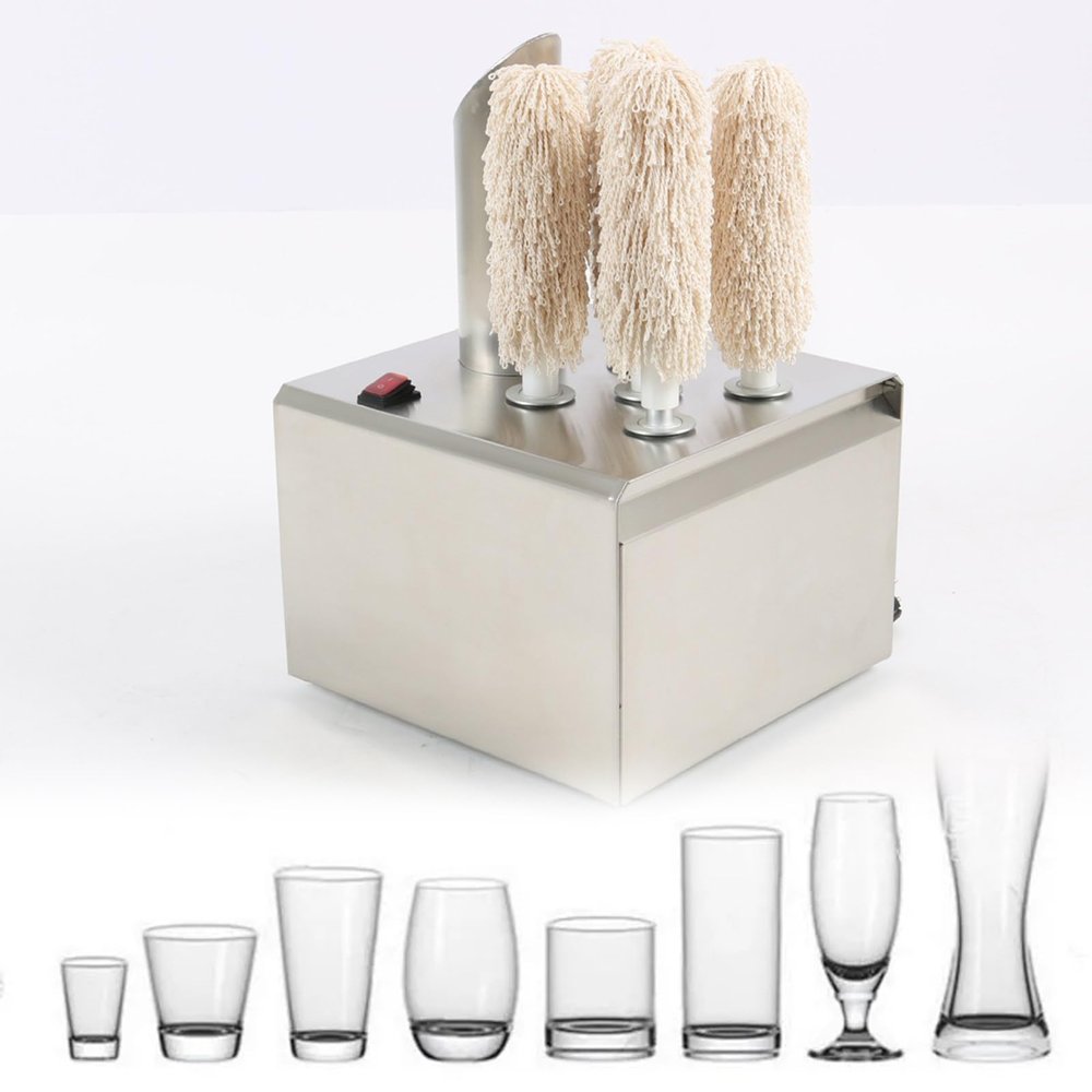 Commercial Wine Glass Polisher with Electric Dryer