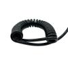 GRASAKY 3-Core 20 AWG Black Coiled Telescopic Spring Cable, 0.5 mm², Flexible Electrical Extension Cable (Stretches to 6 m) view 1