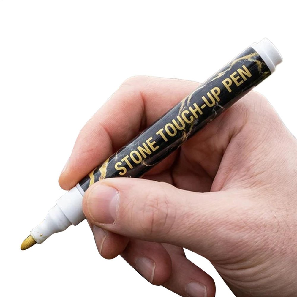Generic Tombstone Engraving Marker - 16cm Gold Stone Restoration Marker