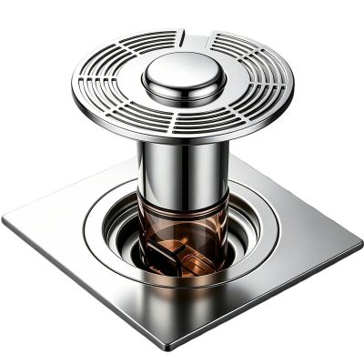 Shower Drain - 3.39x2.76 Inches Odor Control