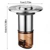 Shower Drain - 3.39x2.76 Inches Odor Control view 2