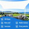 AUWUUA Small Rectangular Sun Shade Sail 1.4 x 1.6 m, White view 2