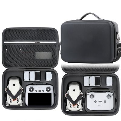 Case for DJI Lito X1, Lito 1, RC 2, RC N3, PU Travel Carrying Case with Shoulder Strap, Black