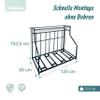 Relaxdays Floor Bike Rack for 4 Bikes, Anthracite view 4