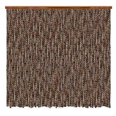 GJMSSMY Natural Wood Bead Door Curtain, Bamboo Room Divider, 140 Strands, 140 x 200 cm