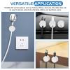 Healvian 6-Pack Magnetic ABS Cable Clips with Adhesive Backing, White view 3