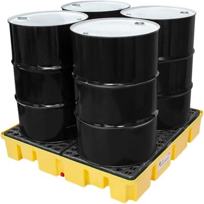 Heavy-Duty Leak-Proof Spill Containment Tray for Oil and Chemicals, 72 x 72 x 16 cm