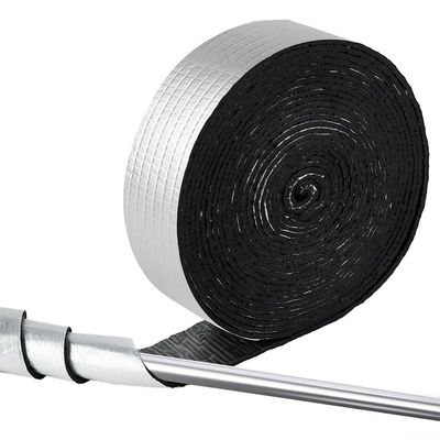 Thermal Pipe Wrap Insulation Tape, 91.3 cm, 2.4 m, with Fire-Retardant Aluminum Foil Layer and Strong Adhesion for Outdoor Pipes