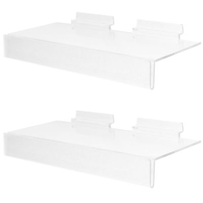 SECFOU Clear Acrylic Wall-Mounted Shoe Holders, 2-Pack