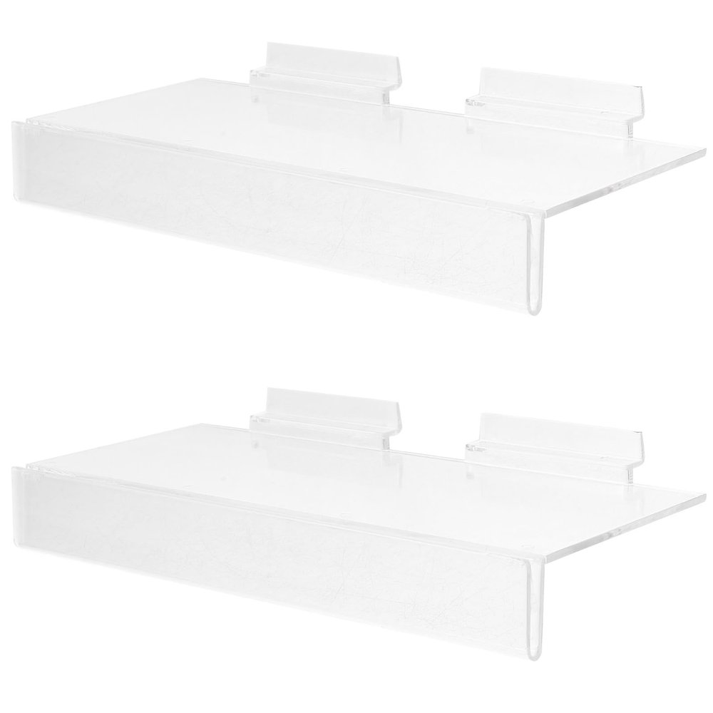 SECFOU Clear Acrylic Wall-Mounted Shoe Holders, 2-Pack