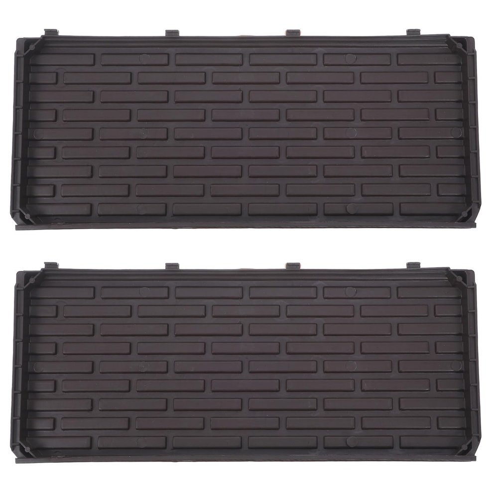 TOYANDONA 2-Pack Coffee-Colored Plastic Side Panels for Planter Boxes