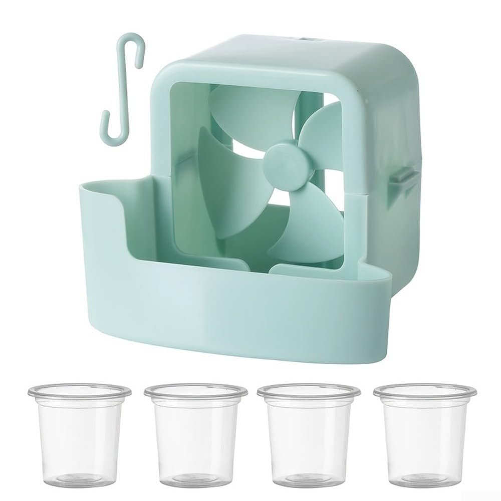 Portable Fan Cooling Accessory Set with 4 Ice Cups