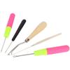 RIZGHWOY 5-Piece Latch Hook Set, Crochet Tools and Rug-Making Accessories with Wood, Plastic and Aluminum Alloy Hooks view 3