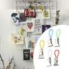 20 Colorful Stainless Steel Towel Clips for Kitchen and Bathroom view 2