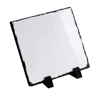 Customizable Rectangular Sublimation Slate Blanks with Stand, Adhesive Tape, Stone Plate and Transfer Film