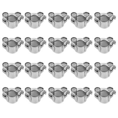 Saluaqui 20-Piece Stainless Steel Hose Clamp Set, 20–22 mm